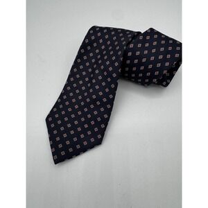 Christian Dior Men's 100% Silk Made In The USA Of Imported Fabric Navy Blue  A2